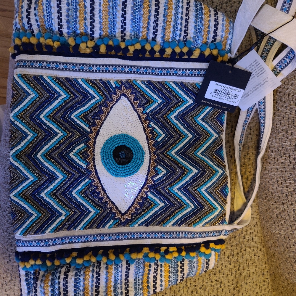 America & Beyond Evil eye bag